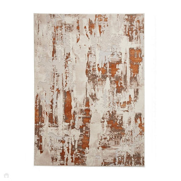 Apollo GR579 Modern Abstract Distressed Metallic Shimmer High-Density Textured Low Profile Short-Pile Beige/Grey/Bronze/Terra/Brown/Cream Rug-Think Rugs-Rug Love - The Most Loved Rug Store